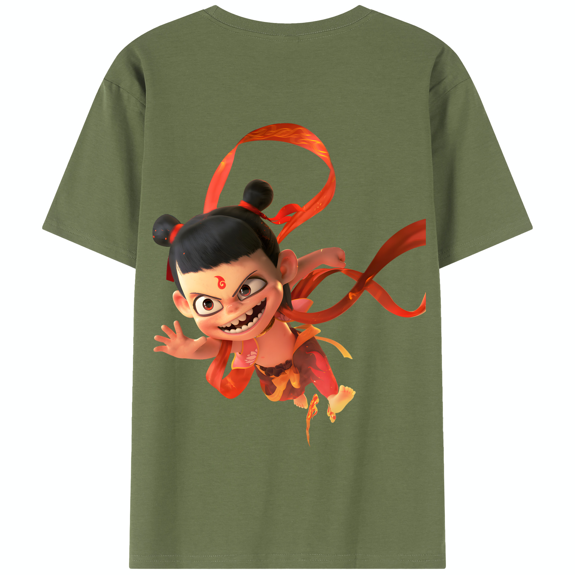 Ne Zha 2 ナタ 魔童の大暴れ 綿100％半袖Tシャツ（背面プリント）